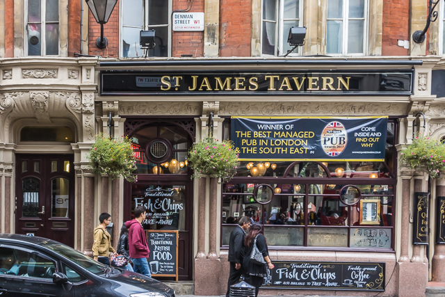 St James Tavern near Piccadilly Circus.