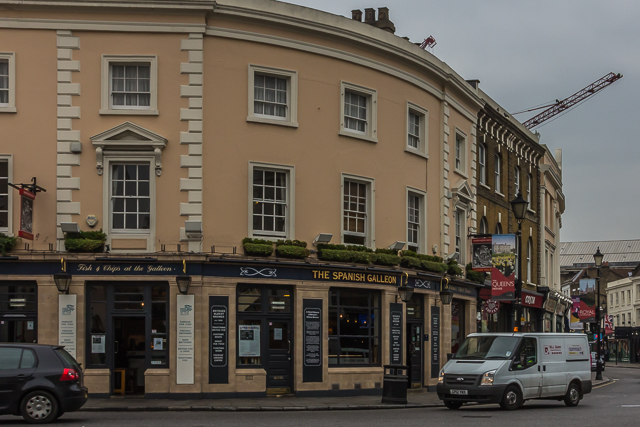 The Spanish Galleon is a popular pub in Greenwich.